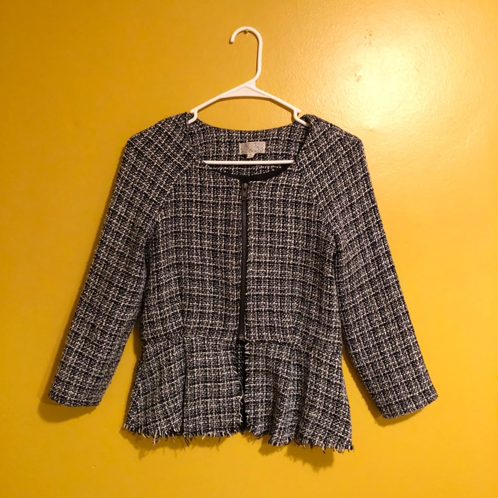 Tweed peplum jacket